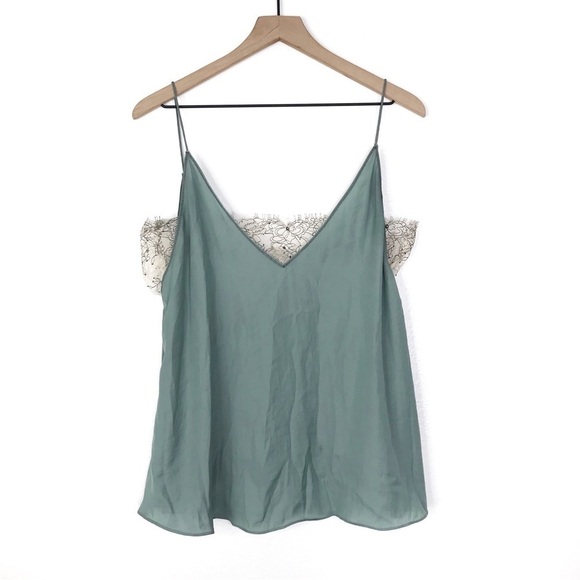 FREE PEOPLE Deep V Bandeau Lace Inset Camisole Tank Top S - Picture 1 of 9